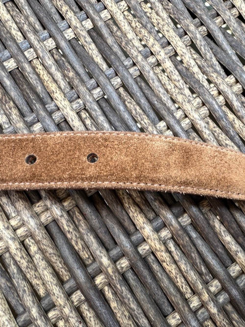 Polo Ralph Lauren Brown Suede Leather Belt Unisex Size 32 Made In USA Old Money - Picture 13 of 13